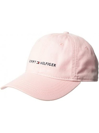 Tommy Hilfiger Men's Logo Dad Baseball Cap- Crystal Rose